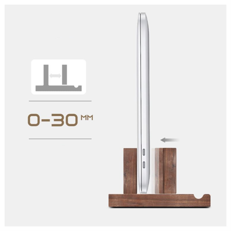 Walnut Notebook Adjustable Stand